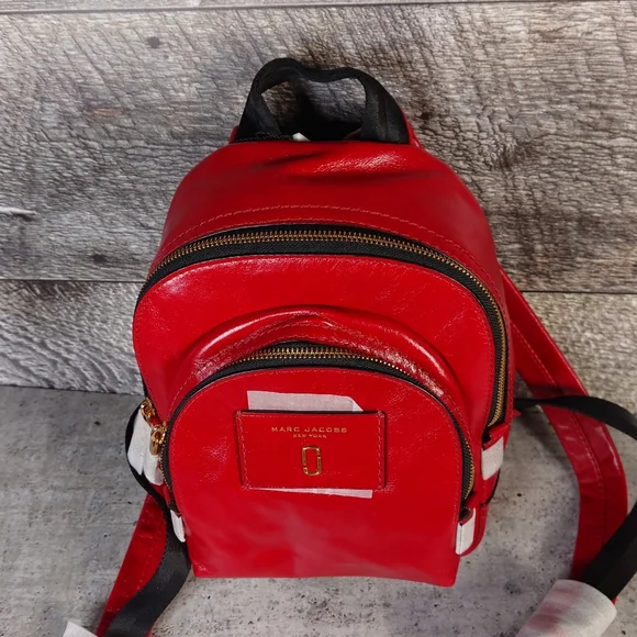 Marc Jacobs Red Leather Backpack - Picture 10 of 12